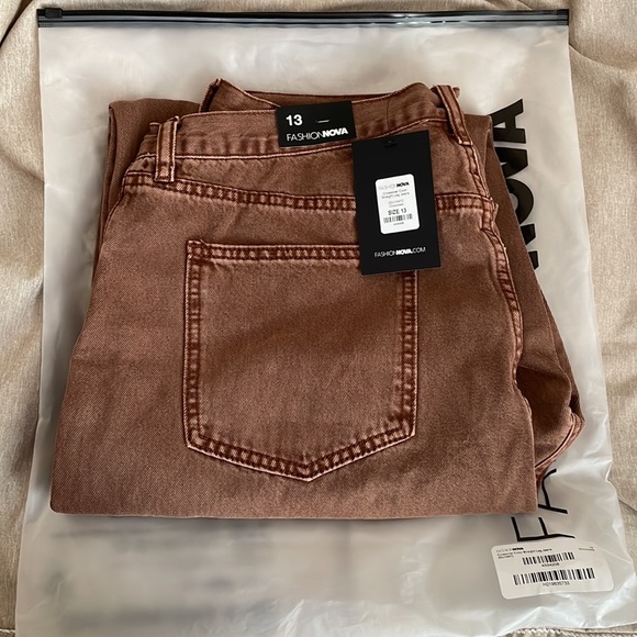 Chocolate Fashion Nova Crossover Straight Jeans - Picture 4 of 6